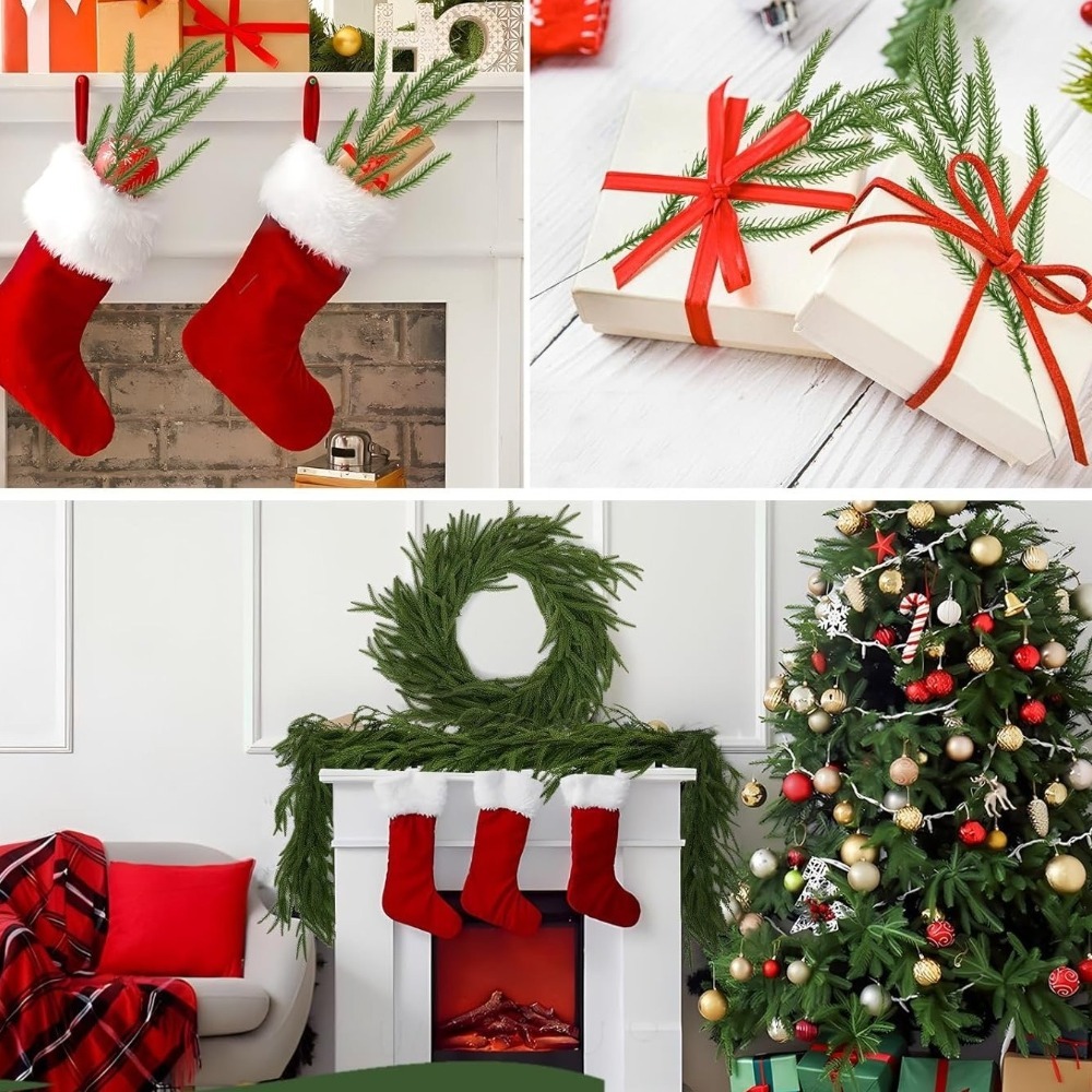 Christmas Wreath Fake - 10 шт., рождественские искусственные сосновые ветки