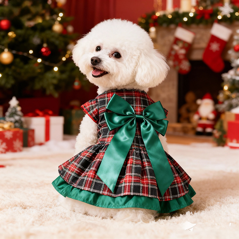 Christmas Throw Blanket - Классическая красная юбка для собак в