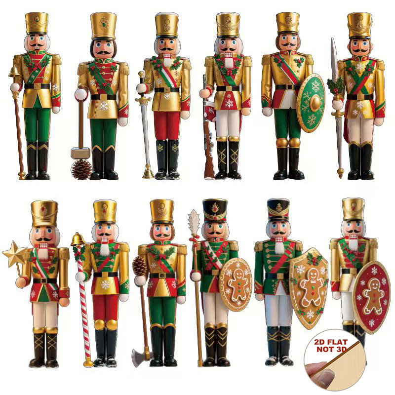 Nutcracker Figurine - Набор из 12 деревянных 2D-фигурок Щелкунчиков,