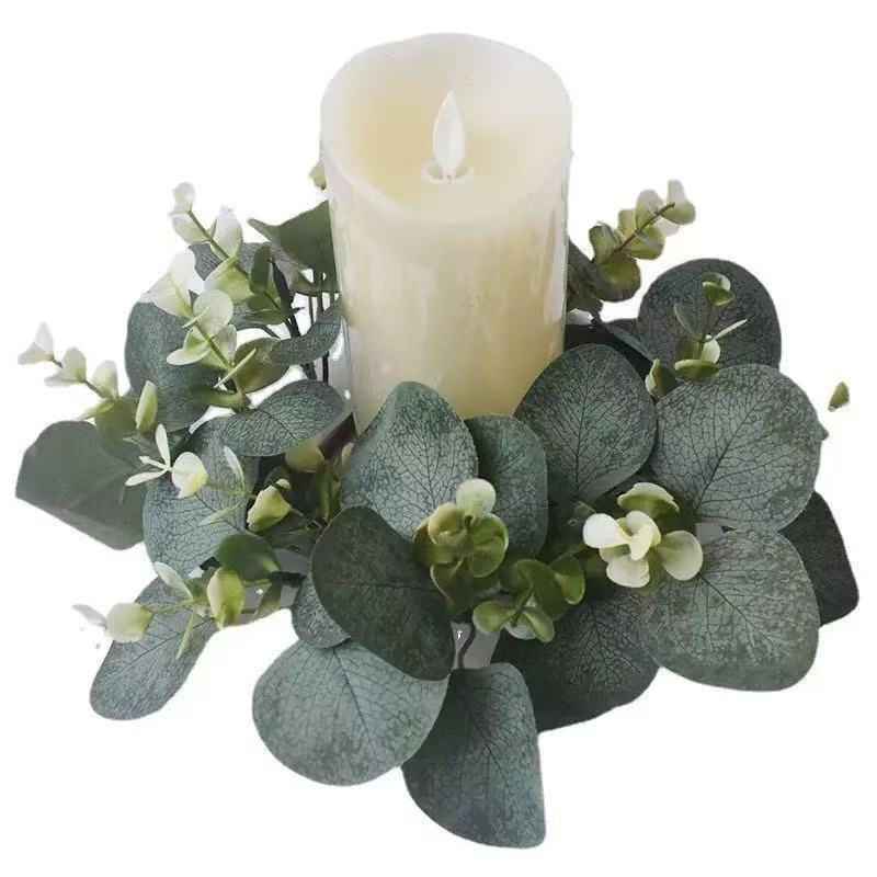 Christmas Wreath Fake - Венок из эвкалипта, рождественский подсвечник, свадебные