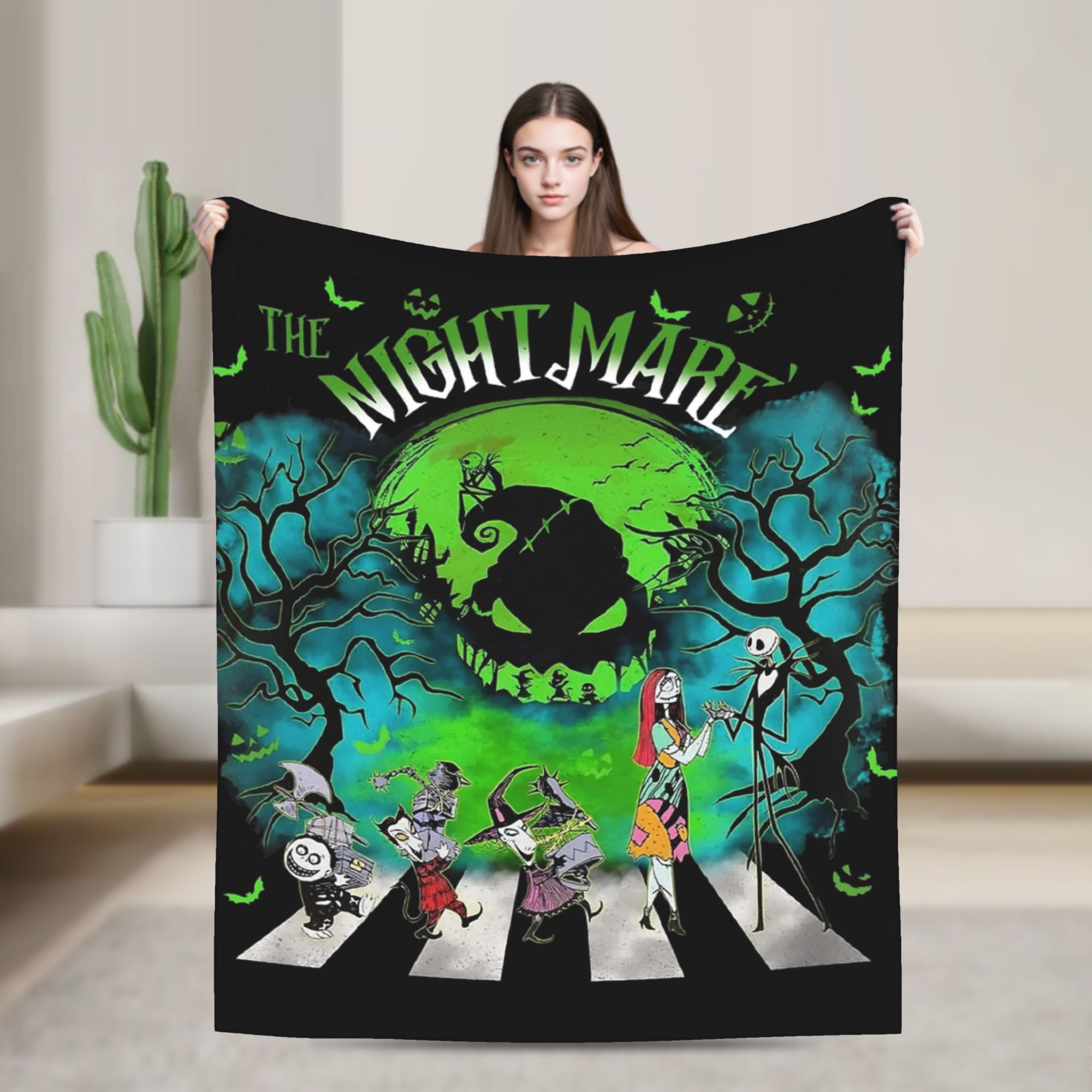 Christmas Throw Blanket - Фланелевый плед «Оуиги Буги Мэн: Кошмар