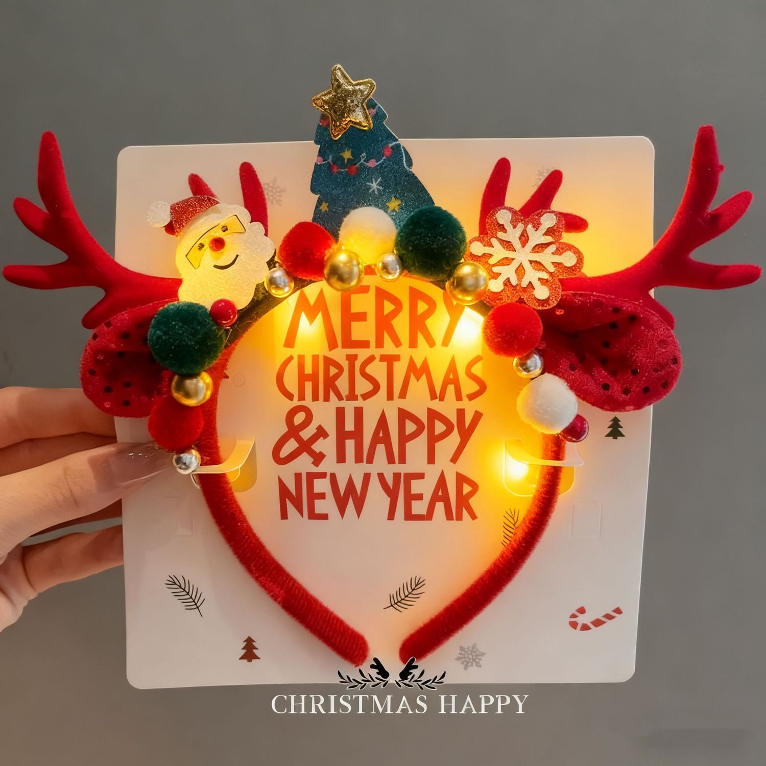 Рождественский ободок с оленьи – обзор и цена Reindeer Antlers Headband