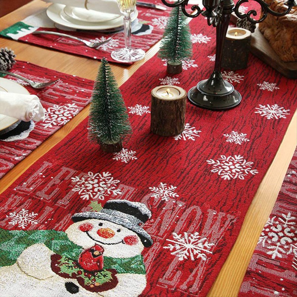 ABDD HOT Рождественская дорожк – обзор и цена Christmas Table Runner