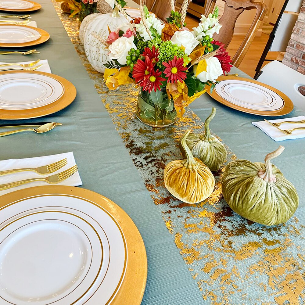 Блестящие металлические золоты – обзор и цена Christmas Table Runner