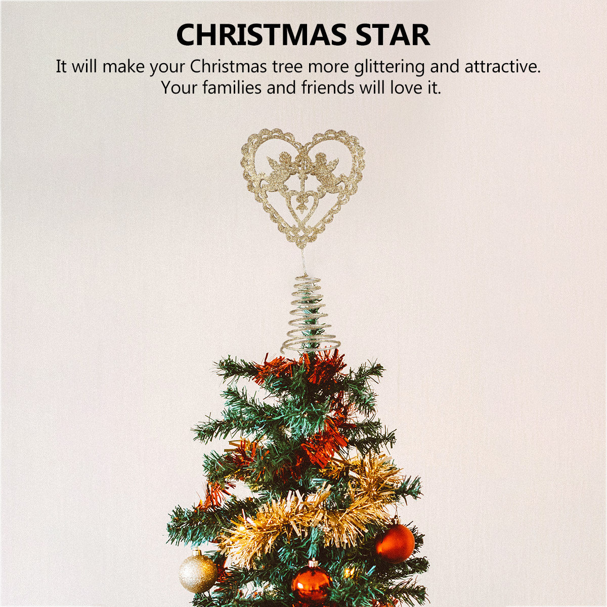 1 шт. Золотая металлическая зв – обзор и цена Star Tree Topper