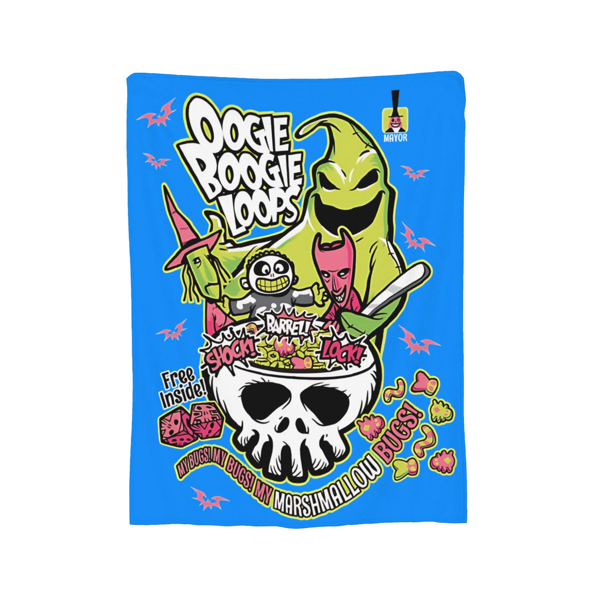 Одеяла Oogie Boogie Loops на Х – обзор и цена Christmas Throw Blanket
